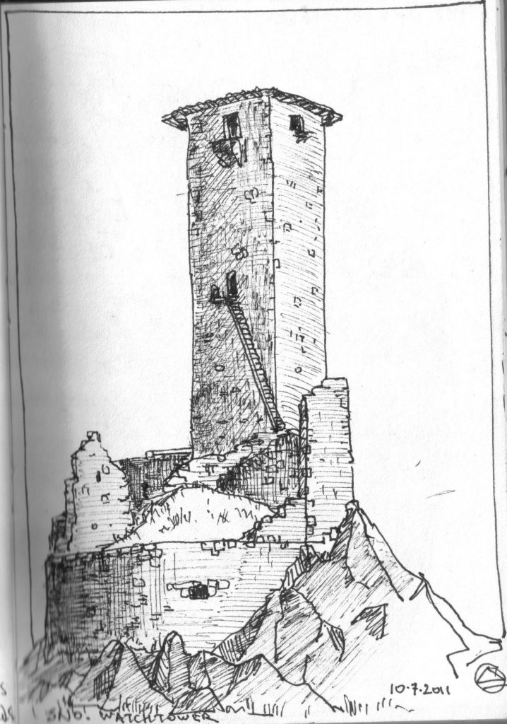 The Watchtower, in Georgia lit to warn of invading armies